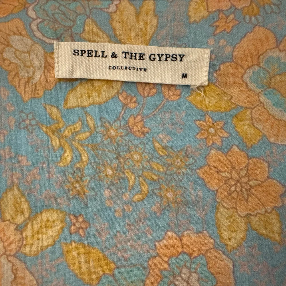 Spell & the Gypsy Collective Juniper Boho Midi Dress Eggshell Blue M Medium 6 8 - Picture 11 of 15